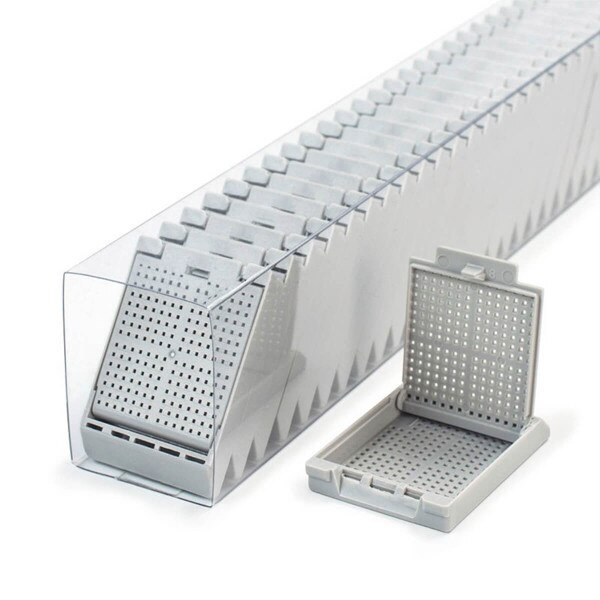 Hinged Biopsy Cassette, gray